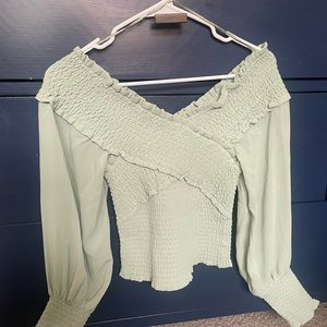 XS light green BB Dakota blouse
